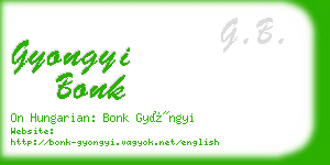 gyongyi bonk business card